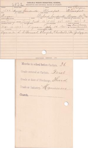 Agnes Sanderville Student File
