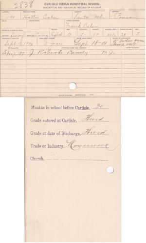 Hattie Baker Student File