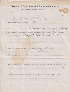Concebida Duchesne Student File