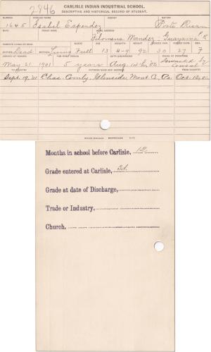 Isabel Espendez Student File
