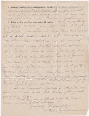 Matilda Garnier Student File