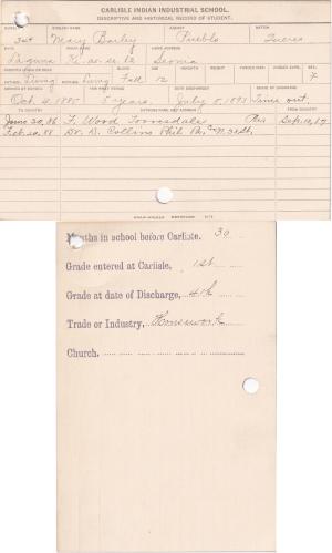 Mary Bailey (Ki-as-se-la) Student File