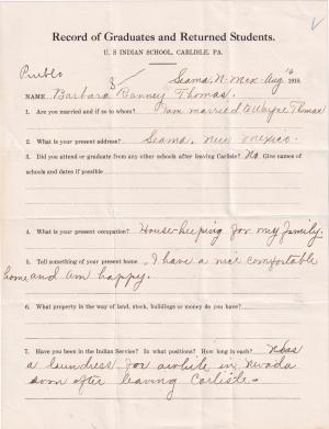 Barbara Showarumy Student File