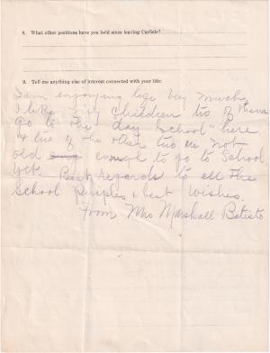 Marcia Kewakery (Que-che-mi) Student File