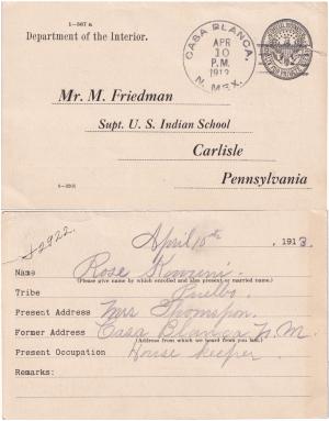 Rose Kowuni (Kow-wy-me-seh) Student File