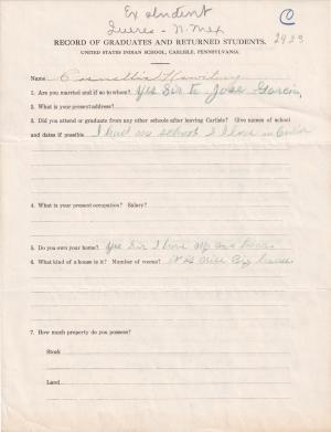 Cornelia Kowitesy Student File