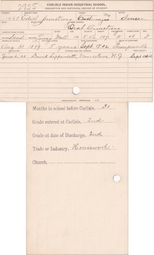Edith Armstrong Student File