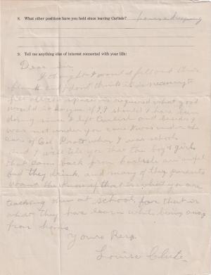 Louisa Clute Student File