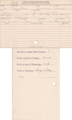 Mary Green Student File