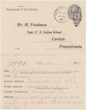 Bertha Johnson Student File