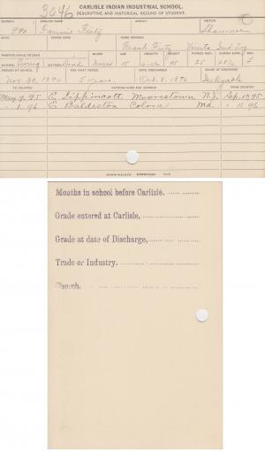 Fannie Fritz Student File Fannie Fritz Student File