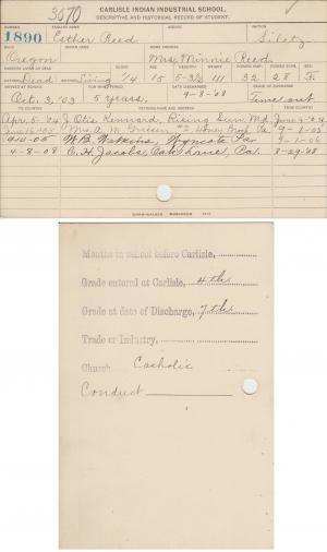 Esther Reed Student File