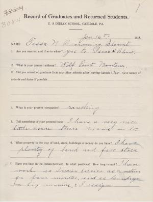 Tessa Browning Student File Tessa Browning Student File