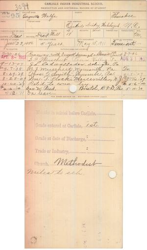 Tarquette Wolfe Student File