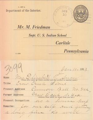 Elizabeth Walker Student File