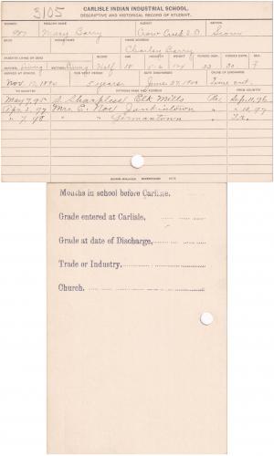 Mary Barry Student File