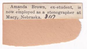 Amanda Brown Student File