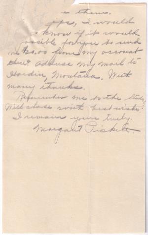 Margaret Pickett Student File