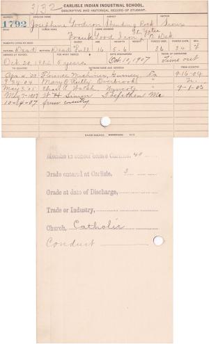 Josephine Good Iron Student File