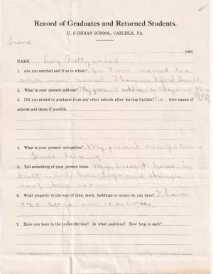 Lucy Pretty Weasel Student File
