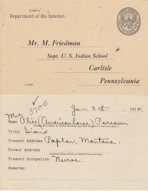 Alice American Horse (Wasitasunke) Student File Alice American Horse (Wasitasunke) Student File