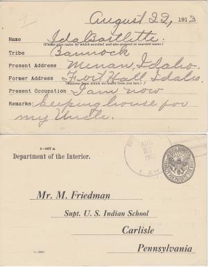 Ida Estella Bartlett Student File