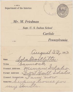 Ida Estella Bartlett Student File