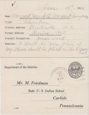 Margaret Woodell Student File