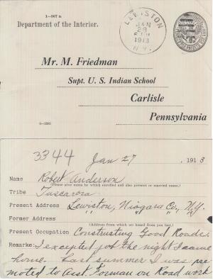 Robert Anderson Student File
