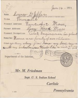 Lorenzo D. Jeffers Student File