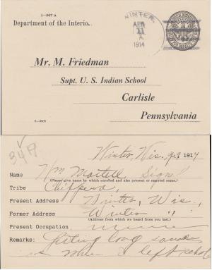 William Martell (Ba-ka-ak-kwa) Student File