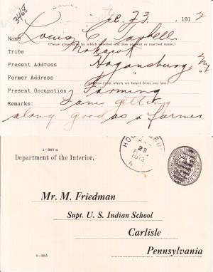 Lewis C. Tarbell Student File