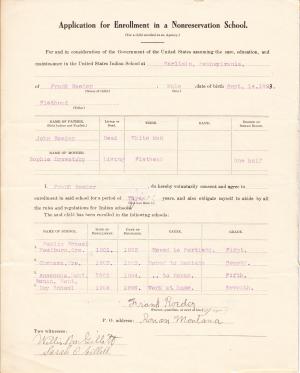 Frank Roeder Student File