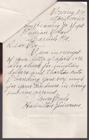 Hamilton Jimerson Student File
