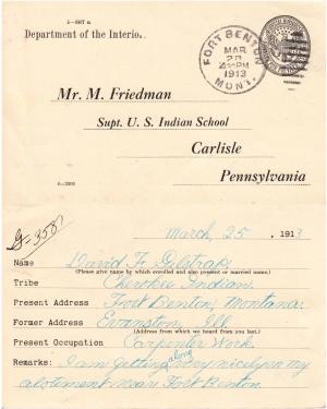 David Gilstrap Student File