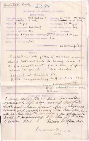 Mitchell Cook (A-ren-on-keta) Student File Mitchell Cook (A-ren-on-keta) Student File