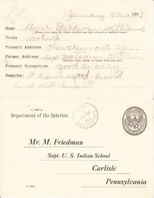 Elijah Baldwin Williams Student File Elijah Baldwin Williams Student File