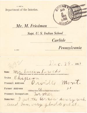 Lucien La Roche Student File