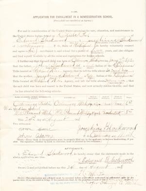 Edward Blackwood Student File