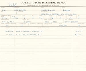 Mary La Rocque Student File