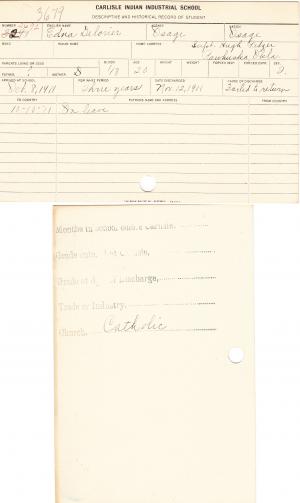 Edna Deloria Student File