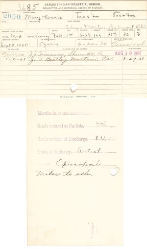 Mary Harris Student File Mary Harris Student File