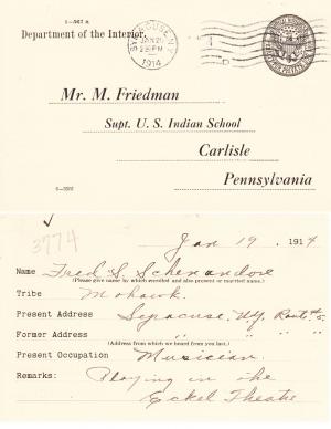 Fred S. Schenandore Student File