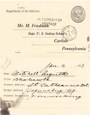 Mitchell W. Arquette (Ka nu sta tsi ka Ga ke nen ttu) Student File Mitchell W. Arquette (Ka nu sta tsi ka Ga ke nen ttu) Student File