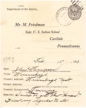 John Thompson Student File