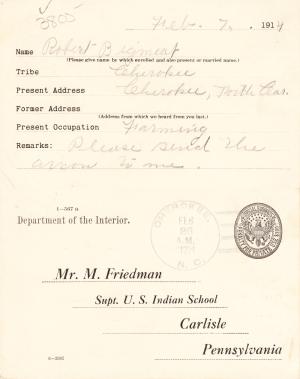 Robert Bigmeat Student File Robert Bigmeat Student File