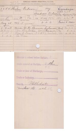 Helen Gibson Student File