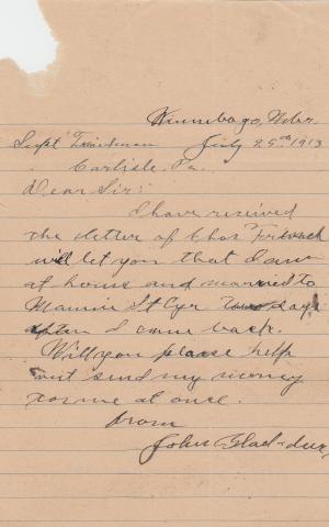 John Blackdeer Student File