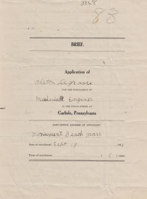 Alston DeGrasse Student File