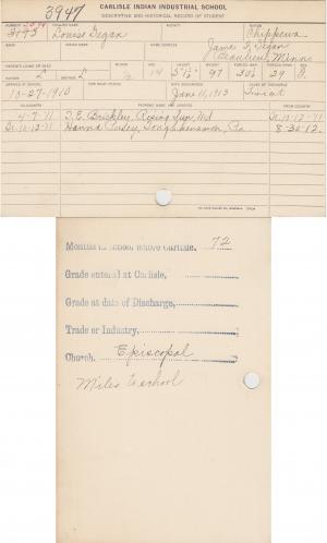 Louise Degan Student File